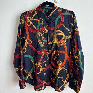 RALPH LAUREN GRAPHIC CHAIN SHIRT.